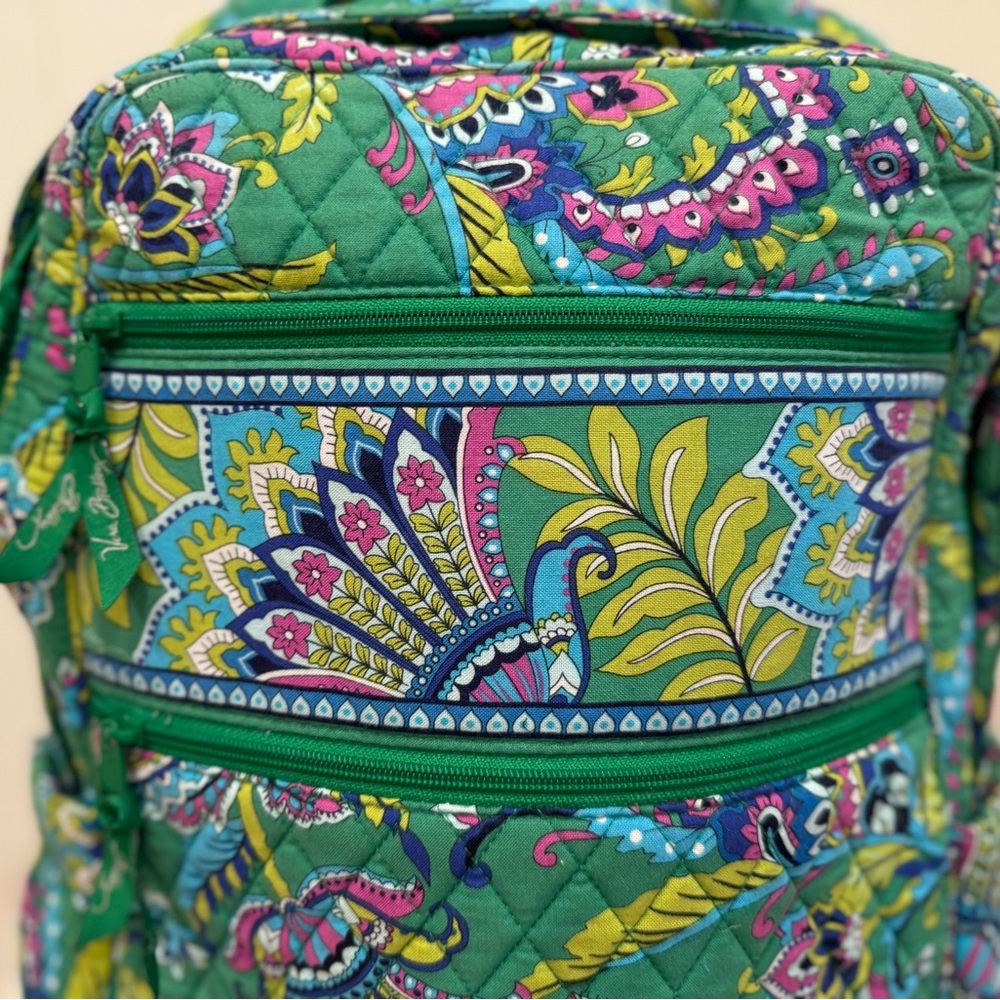 Vera Bradley Green and Blue Patterned Backpack